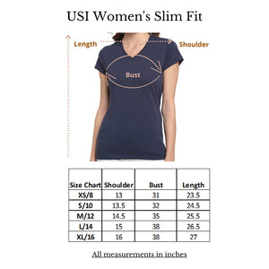 USI Uni Style Image Women's Basic V-Neck T-Shirt Color Dress Blue