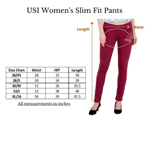 USI Uni Style Image Women's Smart Fit Trouser: Color Mauve 26