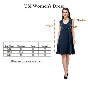 USI Women's Mid Length Dress Large