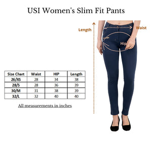 USI Uni Style Image Women's Smart Fit Trouser: Color Ampro Blue