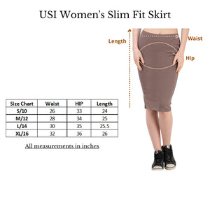 USI High Waist Cotton Pencil Skirt 2X-Large