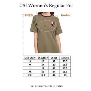 USI Uni Style Image Women's Regular Round Neck T-Shirt Color Olive