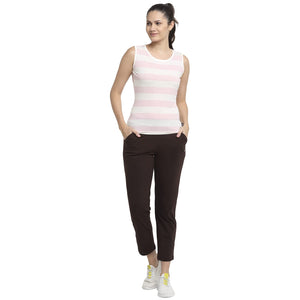 USI Women's Striped Sleeveless-Top