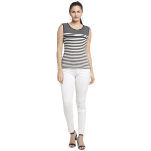 USI Women's Striped Sleeveless Top