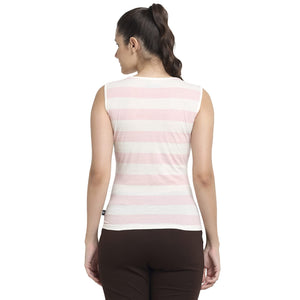 USI Women's Striped Sleeveless-Top