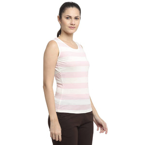 USI Women's Striped Sleeveless-Top