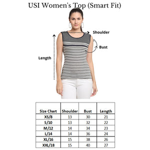 USI Women's Striped Sleeveless Top