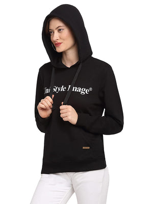 USI Uni Style Image Unisex Black Terry Hoodie 2XL