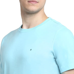 USI Uni Style Image Mens Casual Fit Round Neck: T-Shirt Color Aqua Large