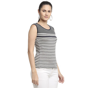 USI Women's Striped Sleeveless Top