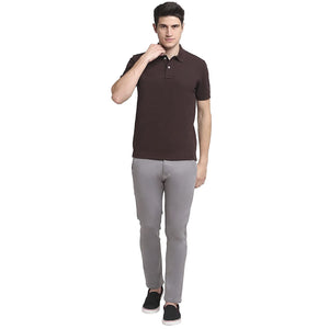 USI Uni Style Image Mens Smart Fit Con 11 Polo T-Shirt Color: Coffee Medium