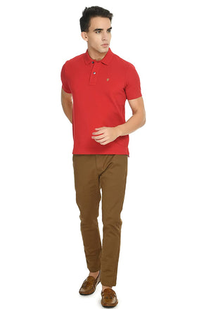 USI Uni Style Image Men's Smart Fit Con 11 Polo T-Shirt Chinese Red