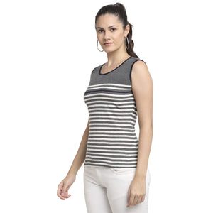 USI Women's Striped Sleeveless Top