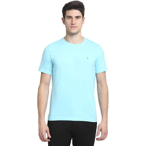 Open image in slideshow, USI Uni Style Image Mens Casual Fit Round Neck: T-Shirt Color Aqua Large
