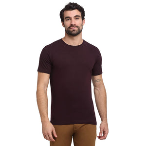 Open image in slideshow, USI Uni Style Image Mens Relax fit Round Neck T-Shirt Color Egg Plant
