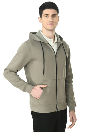 USI Full Sleeves Zipper Cotton Fleece Hoodie Jacket Mouse