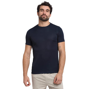 Open image in slideshow, USI Uni Style Image Mens Active Fit Round Neck T-Shirt Color Navy
