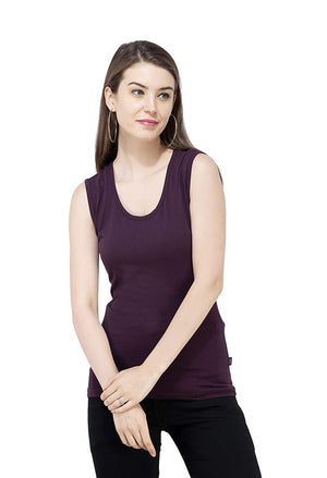 Open image in slideshow, USI Uni Style Image Womens Sleeveless Jersey(Eggplant Purple,18,3XL)
