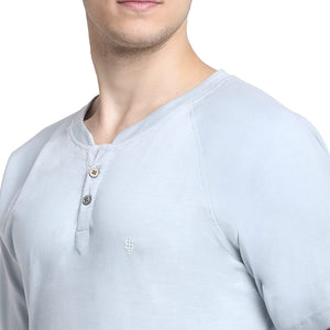 USI Uni Style Image Men's Slub Henley Round Neck T-Shirt