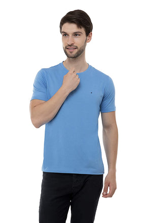 Open image in slideshow, USI Uni Style Image Mens Round Neck T-Shirt Color: H. Blue
