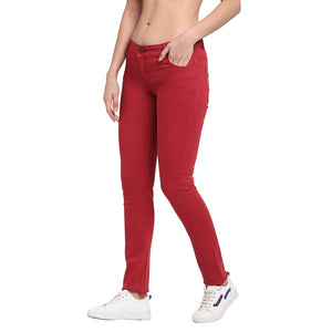 USI Uni Style Image Women's Smart Fit Trouser: Color D.Red 26