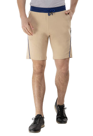 Open image in slideshow, USI Uni Style Image Men&#39;s Knits Shorts (L, Beige)
