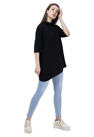 USI Uni Style Image Women's Regular High Neck 3/4 Sleeve Top