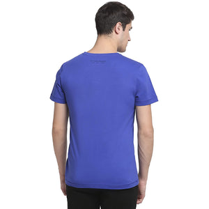 USI Uni Style Image Mens Casual Fit Round Neck: T-Shirt Color Akal Blue Large