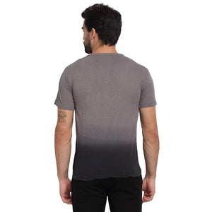 USI Uni Style Image Men's Round Neck Henley T-Shirt Color Grey Medium