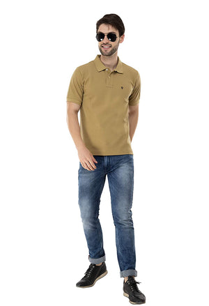 Open image in slideshow, USI Uni Style Image Mens Smart Fit Con 11 Polo T-Shirt Color: Khaki
