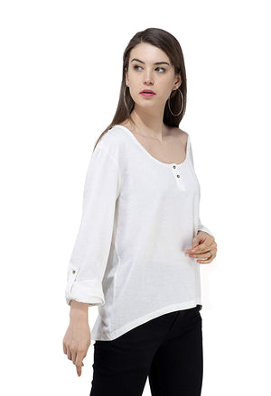 USI Women's Regular Fit Henley T-Shirt