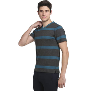 USI Uni Style Image Mens Smart Fit V-Neck T-Shirt Color: Anthra