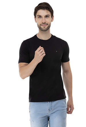 Open image in slideshow, USI Uni Style Image Mens RS Round Neck T-Shirt Color: Black
