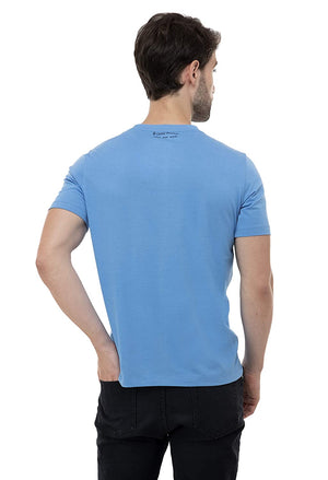 USI Uni Style Image Mens Round Neck T-Shirt Color: H. Blue