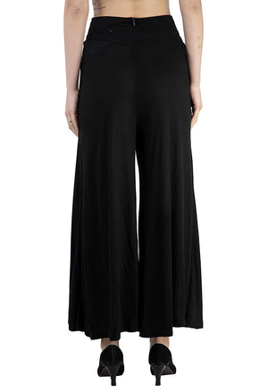 USI Women's Regular Fit Palazzo Pants L Black