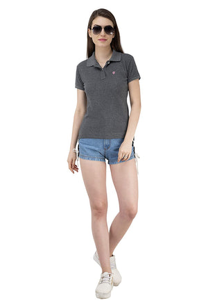 Open image in slideshow, USI Uni Style Image Womens Polycotton Polo T-Shirt(Anthra Grey,8)
