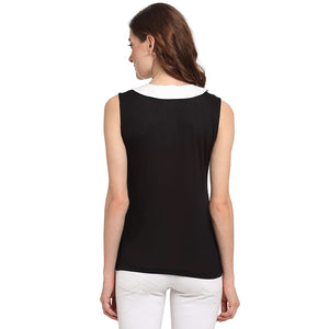 USI Uni Style Image Women's Regular Fit Sleeveless Top Color Black