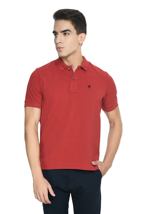 USI Uni Style Image Men's Smart Fit Con 11 Polo T-Shirt DK Red