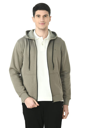 Open image in slideshow, USI Full Sleeves Zipper Cotton Fleece Hoodie Jacket Mouse
