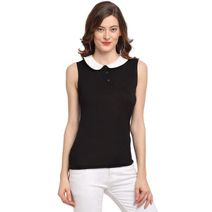 Open image in slideshow, USI Uni Style Image Women&#39;s Regular Fit Sleeveless Top Color Black
