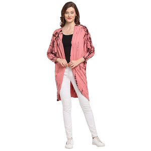 USI Uni Style Image Women's Cotton Shrug Color Pink/Brown