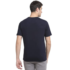 USI Uni Style Image Mens Casual Fit Round Neck: T-Shirt Color Navy 2XL