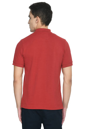 USI Uni Style Image Men's Smart Fit Con 11 Polo T-Shirt DK Red