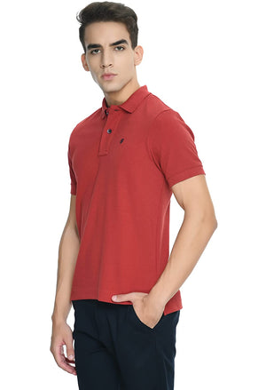 USI Uni Style Image Men's Smart Fit Con 11 Polo T-Shirt DK Red