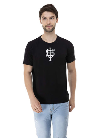 Open image in slideshow, USI Uni Style Image Mens Round Neck T-Shirt Color: Black
