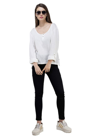 USI Women's Regular Fit Henley T-Shirt