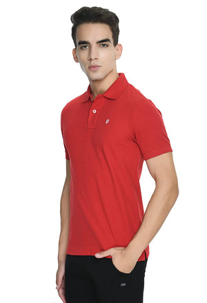 USI Uni Style Image Men's Smart Fit Con 11 Polo T-Shirt Lt. RED