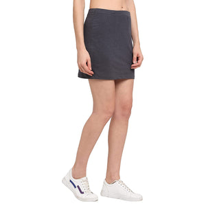 USI Uni Style Image Women's Mini Skirt Color: Anthra Mel 26