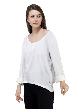 USI Women's Regular Fit Henley T-Shirt