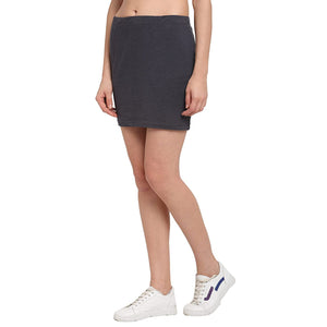 USI Uni Style Image Women's Mini Skirt Color: Anthra Mel 26